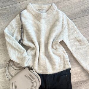 Everlane Cocoon Crew Neck Sweater Almond Size Small
